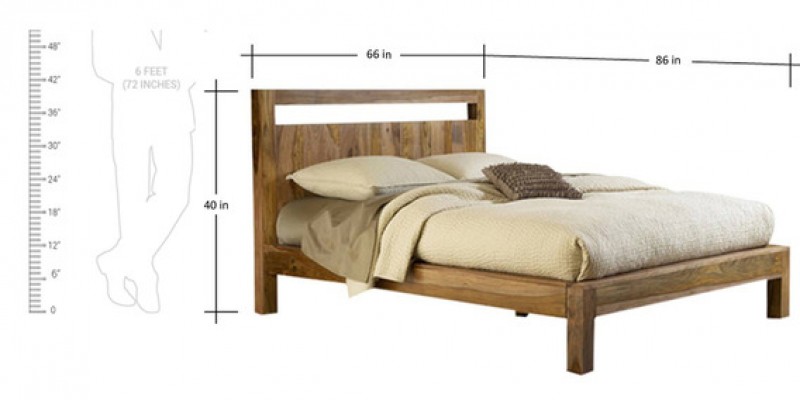 Sophia Solid Wood Queen size Bed without storage 